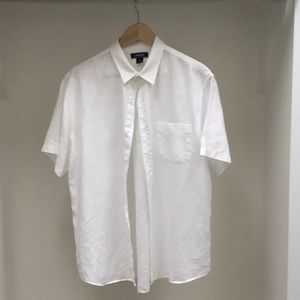 Lands End Short Sleeve Linen Shirt